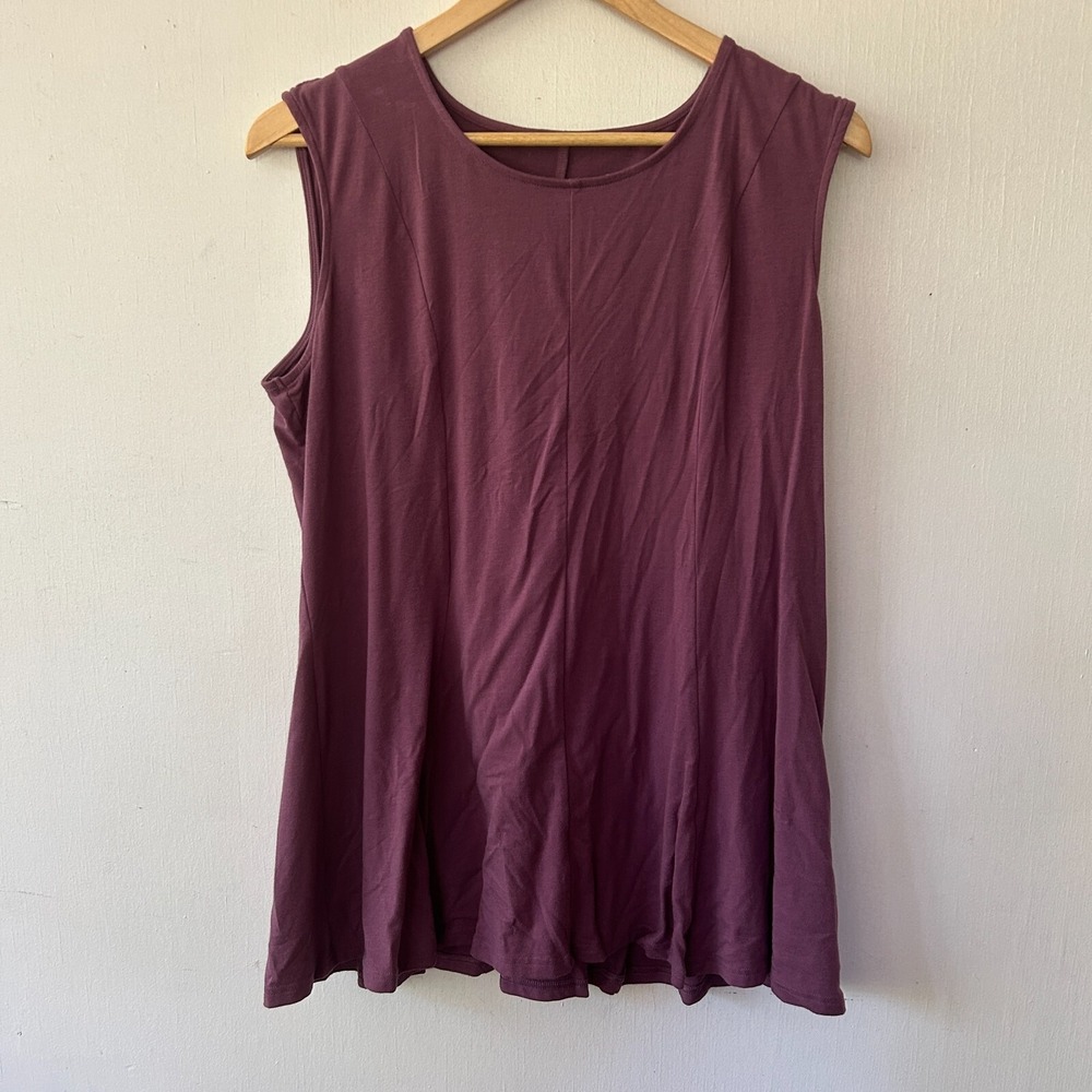 D&Co Swing Tank Womens Large Purple Sleeveless Top Cottagecore Forest Fairy‎